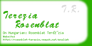 terezia rosenblat business card